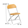 Flash Furniture Kids Yellow Folding Chair, Model# 2-Y-KID-YL-GG 4