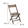 Flash Furniture Slat Wood Folding Chair Black, Model# 4-WFC-SLAT-AB-GG 4