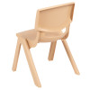 Flash Furniture 4PK Natural Plastic Chair, Model# 4-YU-YCX4-003-NAT-GG 5