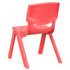 Flash Furniture 4PK Red Plastic Stack Chair, Model# 4-YU-YCX4-003-RED-GG 5