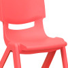 Flash Furniture 4PK Red Plastic Stack Chair, Model# 4-YU-YCX4-003-RED-GG 6