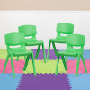 Flash Furniture 4PK Green Plastic Stack Chair, Model# 4-YU-YCX4-004-GREEN-GG 2