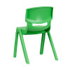 Flash Furniture 4PK Green Plastic Stack Chair, Model# 4-YU-YCX4-004-GREEN-GG 5