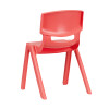 Flash Furniture 4PK Red Plastic Stack Chair, Model# 4-YU-YCX4-004-RED-GG 5