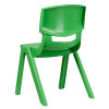 Flash Furniture 4PK Green Plastic Stack Chair, Model# 4-YU-YCX4-005-GREEN-GG 5
