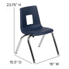 Flash Furniture Navy Student Stack Chair 14", Model# ADV-SSC-14NAVY 4