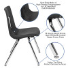 Flash Furniture Black Student Stack Chair 16", Model# ADV-SSC-16BLK 3
