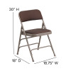Flash Furniture HERCULES Series Brown Fabric Metal Chair, Model# AW-MC309AF-BRN-GG 4
