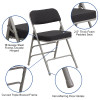 Flash Furniture HERCULES Series Black Fabric Folding Chair, Model# AW-MC320AF-BK-GG 3