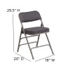 Flash Furniture HERCULES Series Gray Fabric Folding Chair, Model# AW-MC320AF-GRY-GG 4