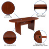 Flash Furniture Cherry Oval Conference Set, Model# BLN-6GCCHR2286-BK-GG 4