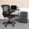 Flash Furniture Black Desk, Chair, Cabinet Set, Model# BLN-CLIFAPX5L-BK-GG 2