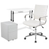 Flash Furniture White Desk, Chair, Cabinet Set, Model# BLN-NAN219CHP595M-WH-GG