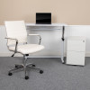 Flash Furniture White Desk, Chair, Cabinet Set, Model# BLN-NAN219CHP595M-WH-GG 2