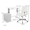 Flash Furniture White Desk, Chair, Cabinet Set, Model# BLN-NAN219CHP595M-WH-GG 6