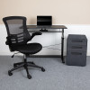 Flash Furniture Black Desk, Chair, Cabinet Set, Model# BLN-NAN21APX5L-BK-GG 2