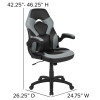 Flash Furniture Black Gaming Desk & Chair Set, Model# BLN-X10D1904L-GY-GG 5