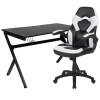 Flash Furniture Black Gaming Desk & Chair Set, Model# BLN-X10D1904-WH-GG