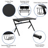 Flash Furniture Black Gaming Desk & Chair Set, Model# BLN-X30D1904-GY-GG 4