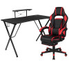 Flash Furniture Black Gaming Desk & Chair Set, Model# BLN-X40RSG1031-RED-GG