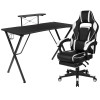 Flash Furniture Black Gaming Desk & Chair Set, Model# BLN-X40RSG1031-WH-GG