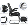 Flash Furniture Black Mesh Sled Side Chair, Model# BL-X-5C-GG 3