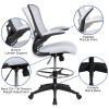 Flash Furniture White Mesh Draft Chair, Model# BL-X-5M-D-WH-GG 3