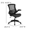 Flash Furniture Black Mid-Back Leather Chair, Model# BL-X-5M-LEA-GG 5