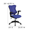 Flash Furniture Blue High Back Mesh Chair, Model# BL-ZP-806-BL-GG 5