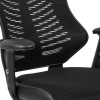 Flash Furniture Black Mesh Sled Base Chair, Model# BL-ZP-806C-GG 6