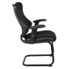 Flash Furniture Black Mesh Sled Base Chair, Model# BL-ZP-806C-GG 7