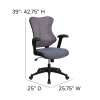 Flash Furniture Gray High Back Mesh Chair, Model# BL-ZP-806-GY-GG 5