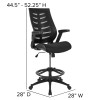 Flash Furniture Black Mesh Drafting Chair, Model# BL-ZP-809D-BK-GG 4