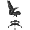 Flash Furniture Black Mesh Drafting Chair, Model# BL-ZP-809D-BK-GG 7