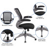 Flash Furniture Black Mid-Back Task Chair, Model# BL-ZP-8805-BK-GG 4