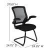 Flash Furniture Black Mesh Sled Base Chair, Model# BL-ZP-8805C-GG 4