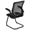 Flash Furniture Black Mesh Sled Base Chair, Model# BL-ZP-8805C-GG 5
