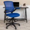 Flash Furniture Blue Mesh Drafting Chair, Model# BL-ZP-8805D-BLUE-GG 2