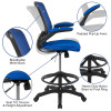 Flash Furniture Blue Mesh Drafting Chair, Model# BL-ZP-8805D-BLUE-GG 3