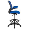 Flash Furniture Blue Mesh Drafting Chair, Model# BL-ZP-8805D-BLUE-GG 7