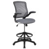 Flash Furniture Dark Gray Mesh Drafting Chair, Model# BL-ZP-8805D-DKGY-GG