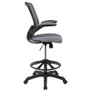 Flash Furniture Dark Gray Mesh Drafting Chair, Model# BL-ZP-8805D-DKGY-GG 7