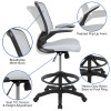 Flash Furniture White Mesh Drafting Chair, Model# BL-ZP-8805D-WH-GG 3