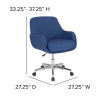 Flash Furniture Rochelle Blue Fabric Mid-Back Chair, Model# BT-1172-BLU-F-GG 4