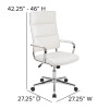 Flash Furniture White LeatherSoft Office Chair, Model# BT-20595H-2-WH-GG 5