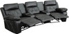 Flash Furniture Reel Comfort Series Black Leather Theater - 3 Seat, Model# BT-70530-3-BK-CV-GG