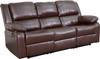 Flash Furniture Harmony Series Brown Leather Recliner Sofa, Model# BT-70597-SOF-BN-GG