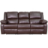 Flash Furniture Harmony Series Brown Leather Recliner Sofa, Model# BT-70597-SOF-BN-GG 7