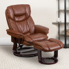 Flash Furniture Brown Leather Recliner&Ottoman, Model# BT-7821-VIN-GG 2