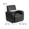 Flash Furniture Black Leather Tablet Chair, Model# BT-8217-BK-GG 4